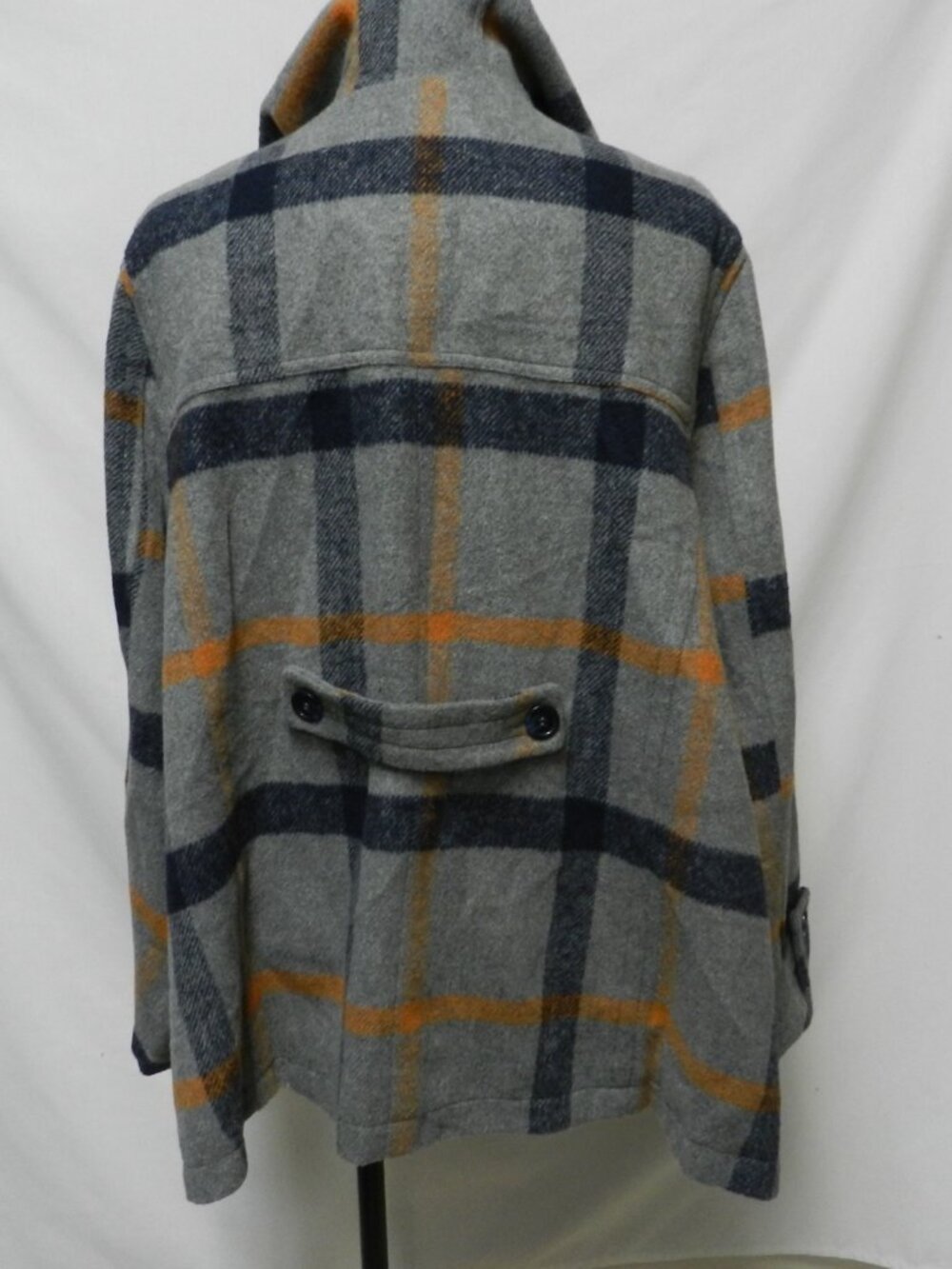 ModCloth Toggle over Coat jacket grey lined Pockets Hooded Women Size Sz 2X - Picture 8 of 11